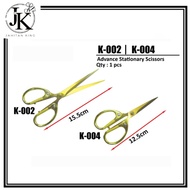 [Ready Stock] 15.5cm | 12.5cm Sharp Advanced stationary scissor | Gunting tajam | 1 pcs/pkt | K 002 