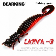 BEARKING Larva Soft Lures 48mm 60mm 91mm Artificial Lures Fishing Worm Silicone Bass Pike Minnow Swi