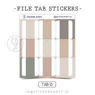 [StickerParty] Index File Tab Earthy Natural Sticker Label Map Divider Agenda Divider (TAB13)