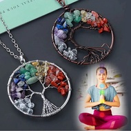 1 Pc Tree of life pendant 7 Chakra necklace of