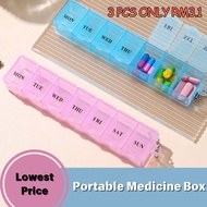 3PCS/5PCS 7 Days Daily Pill Box Medicine Pill Box Outdoor Travel Medicine Tablet PORTABLE MEDICINE P
