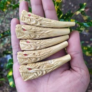 Pipa Once Akar Bahar putih Ukir Naga