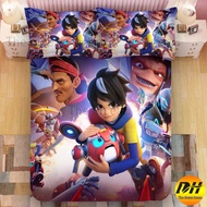 Cadar Mechamato Fitted Bedsheet Pillowcase mechabot beddings Single/Super single/Queen/King Bed Set 