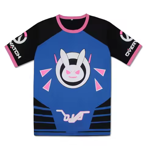 DY20New Fashion T-shirt Game OW D.VA Rabbit Cosplay Dva Unisex 9R0OQX30 Short Sleeve T-shirts Summer