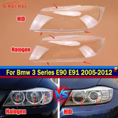 Fit For BMW 3 Series E90 E91 2005-2012 Car Headlight Lens Headlight Cover Transparent Lampshade Head