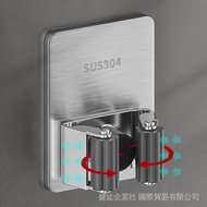 Stainless Steel Mop Hook Broom Clip Perforation-Free Toilet Wall-Mounted Fixed Buckle Storage Handy 