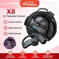 ERAZER X8 AI Translator Earbud OWS Open Ear Earphone Bluetooth Earphones Sport Headset With Mic Wate