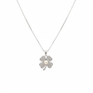 18K white gold plated necklace