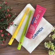 Curaprox Gift Set ชุดเซตของขวัญ แปรงสีฟัน CS5460 และยาสีฟัน BE YOU พร้อมผ้าลินินพรีเมียม