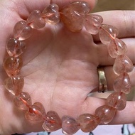 天然水晶俄羅斯士多啤梨心形手串（已絕礦）