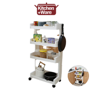 2/3/4 Tier Storage Shelf with Wheels / Adjustable Kitchen Rack / Kitchen Bathroom Organizer Space Saving Drawer