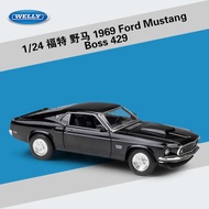 Willie WELLY 1: 24 Ford Mustang 1969Ford Mustang 429 Simulation Alloy Car Model