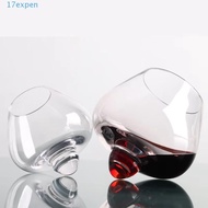 EXPEN Cognac Glasses Cup, Rotating Tumbler Irregular Whiskey Wine Glass, Bar Accessory Transparent E