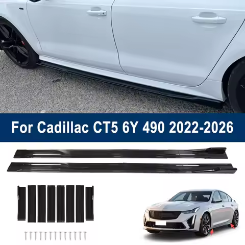 For Cadillac CT5 6Y 490 2022-2026 Car Side Skirt Splitters Extended Side Spoiler Sport Body Kit Bump