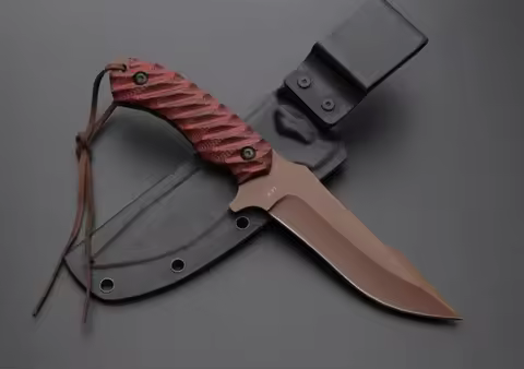 Red Hunter Straight Faca 5CR13MOV Blade G10 Handle Xof EDC Survival Tool Knives