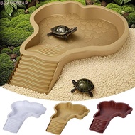 BEAUTYBAR8 Reptile Bathing Pool, Anti-Slip Base Plastic Turtle Soaking Tub, Pet Supplies with Ramp W