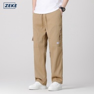 ZEKE B0045 Men's Cargo Pants Zipper Pocket Seluar Panjang Kerja Lelaki
