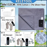 Grounding Earthing Mat 5 Percent 10 Percent Silver Fiber Organic Cotton Sheet with EMS Massage Socks