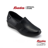 BATA บาจา COMFIT รองเท้าเพื่อสุขภาพหุ้มส้น รองเท้าเสริมส้น สูง 1 นิ้ว สำหรับผู้หญิง รุ่น NEWSTRAR สีดำ รหัส 6516755