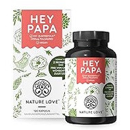 Hey Papa Fertility Capsules - 120 Capsules for Men with Desire to Have Children - 12 Ingredients: Folic Acid, Maca, Selenium, Zinc, L-Arginine, L-Carnitine, Q10, Vitamin C, B6, B12, D3 and E - Vegan