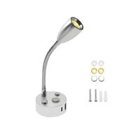 【More Suitable】 12v 24v Led Reading Wall Light Lamp Gooseneck Bed Spotlight Bedside Lamps Lights For