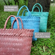 Tas Anyaman Plastik / Tas Souvenir / Tas Hampers Parcel Polos E16