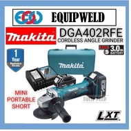 Makita 18V DGA402RFE / DGA402Z Cordless Angle Grinder 4" 100mm (LXT) BL1830B 3.0Ah Battery + DC18RC 