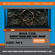 3D REAR AQUARIUM BACKGROUND WALLPAPER STICKER WITH ROOT PICTURE THEME AN2