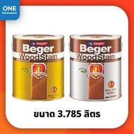 Beger สีย้อมไม้เบเยอร์ ชนิดเงา/กึ่งเงา ขนาด 3.785 ลิตร Beger WoodStain สีทาไม้ สีย้อมไม้ ภายนอก และภ