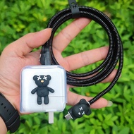 Apple MACBook air pro 30W 35W Charger Cartoon Data Cable Protective Case Anti-Break Winding Rope