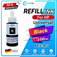 COOL น้ำหมึกเติม INK Refill 100ml. For HP ทุกรุ่น HP Smart Tank 750/T650/520/2875/6475/2000/9120/T23