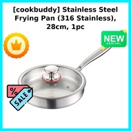 [cookbuddy] Stainless Steel Frying Pan (316 Stainless), 28cm, 1pc / Korean Frying Pan / 316 Stainles