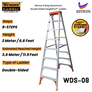 Winner 8-Step Aluminium Double-Sided TanglePruf™ Ladder 150Kg Duty Rating Tangga Lipat