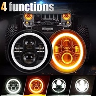 PROJECTOR Spider 7 inch 13 LED Headlight Lamp LED 73W Cut Off Far Near Jimny Katana Jeep FJ40 Wrangl