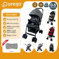 Prego ADONIS Two Way Facing Newborn Stroller Baby Lightweight Push Pram For Infant Toddler Compact F