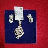 Indian Premium Pendant With Earrings Gold Polish (not 916)