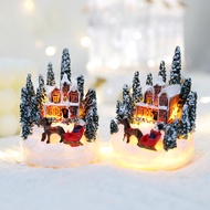 christmas tree christmas gift ideas Christmas decorations resin house luminous ornaments Christmas m