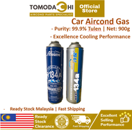 TOMODACHI R134a Refrigerant Gas 200g  900g Per Bottle Cap Tab Opener  DIY Charging Hose Set | AC Gas