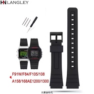 Casio w800h Strap Rubber 12 14 16 18 20mm 22mm Sports Diving Silicone Accessories F91W F84 F1