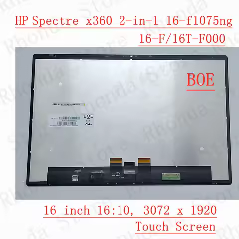 16 inch M83490-001 Touch LCD Screen for HP Spectre x360 2-in-1 16-f1075ng 16-F0035 16-F0013DX 16T-F 