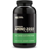 Optimum Nutrition Superior Amino 2222 Tablets, Complete Essential Amino Acids, EAAs - 320 Count