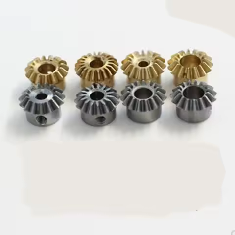 2PCS 1:1 Bevel gear 0.8M 15T 3 4 5 6 mm Bore hole diameter M3 jackscrew Brass bevel gear