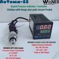 Promo DC 12V 24V Digital Pressure Controller indicator + Pressure Sensor WISNER CH102-F102-MV-AN/24V