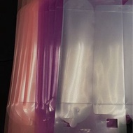 透明塑膠禮物盒 斜紋（27 x18 x10 cm）/每個計價 (庫存粉紅5紫色4淡藍色1個可選）@c220