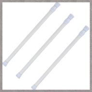 [M G L O] 3 Pack Adjustable Extendable Small Tension Rod 11.8 inch to 19.7 inch, White