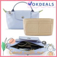 OKDEAL Insert Bag, Portable Storage Bags Linner Bag, Durable Travel Multi-Pocket Felt Bag Organizer Longchamp Mini Bag