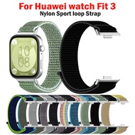Strap for Huawei Watch Fit 3 Nylon Sport Loop for  Huawei Watch Fit 3 Smart Watch Band Wrist Bracelet