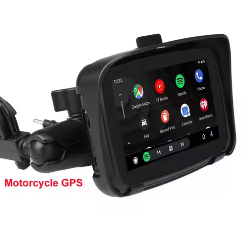 Car GPS Carplay Android Anto Motorcycle GPS Navigation Waterproof IPX7 Wireless Apple Carplay Touch 