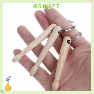 GSWLTT Drum Sticks Key Ring, Mini Gift Drumsticks Keychain, Metal Wood Drumstick Grommets
