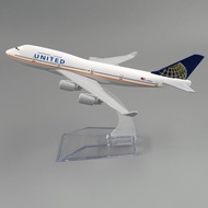 B747 Mô hình đồ chơi máy bay 747 thống nhất Airlines 1/400 quy mô 16cm Hợp kim Kid máy bay máy bay t